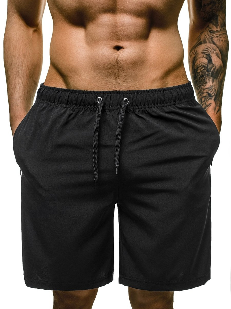 Pantaloni scurti de baie bărbați negri OZONEE JS/HH037/1