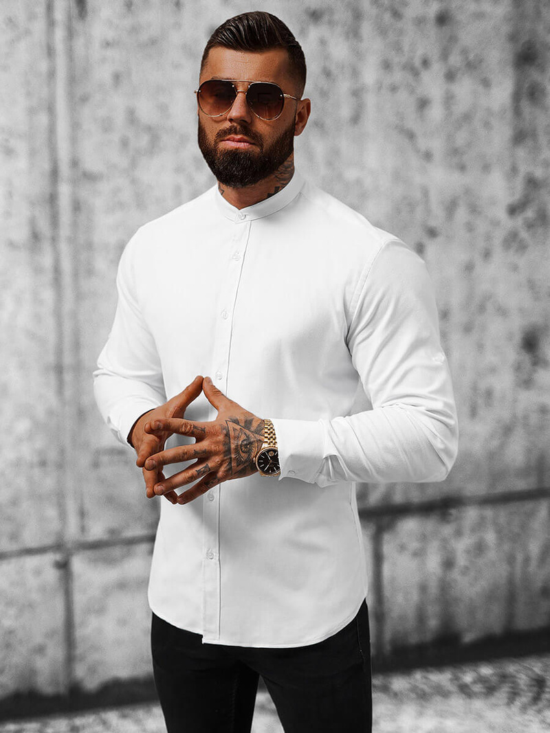 Cămașă bărbați albă OZONEE O/V07