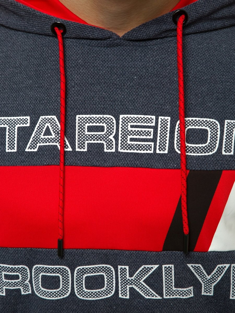 Hanorac cu glugă bărbați albastru marin OZONEE JS/DD20131