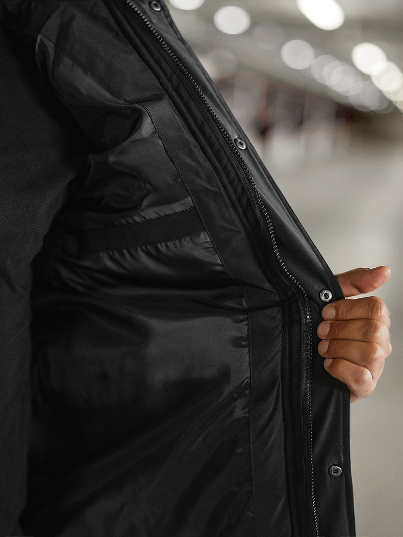 Geacă bărbați neagră OZONEE JS/57M7503/392