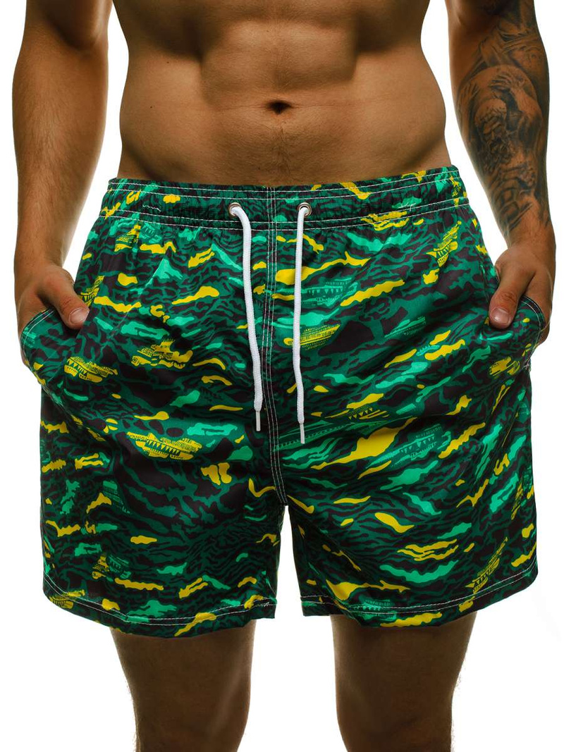 Pantaloni scurti de baie bărbați verde OZONEE JS/ST072