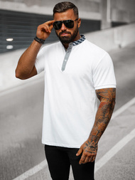 Tricou polo bărbați albă OZONEE O/DA803