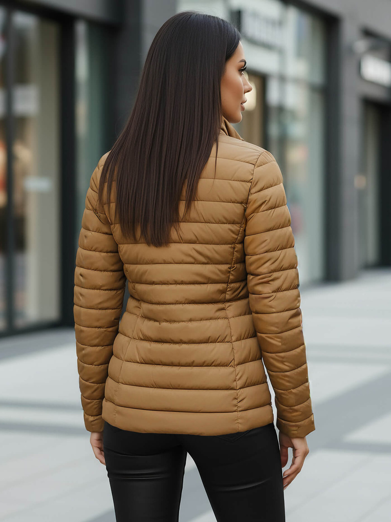 Geacă damă bej închis OZONEE JS/16M9109/84Z