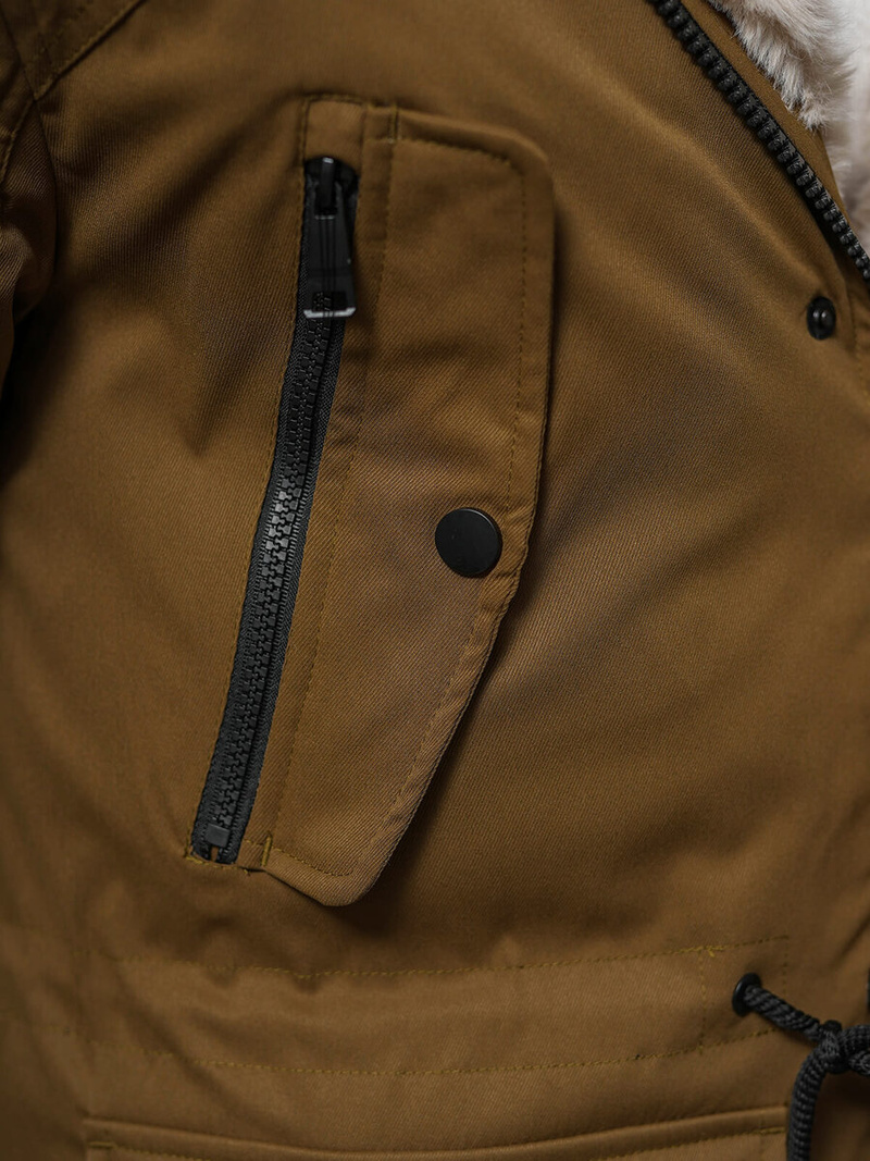 Geacă de iarnă parka bărbați camel OZONEE JS/22M317/84