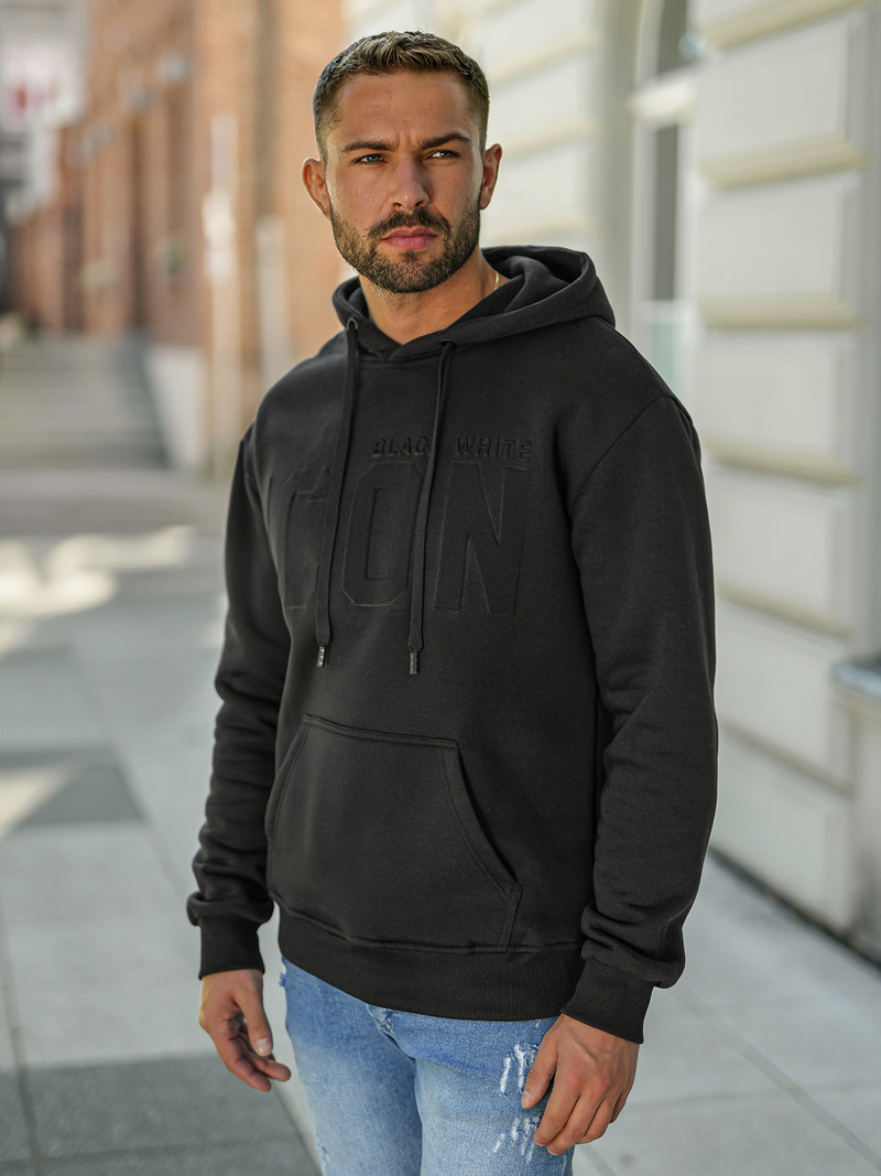 Hanorac bărbați negru OZONEE JS/8B1773/3