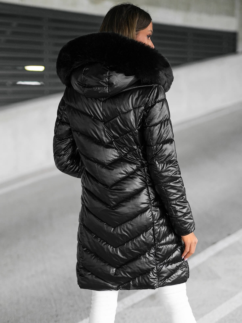 Geacă de femei neagră OZONEE JS/16M9100/392Z