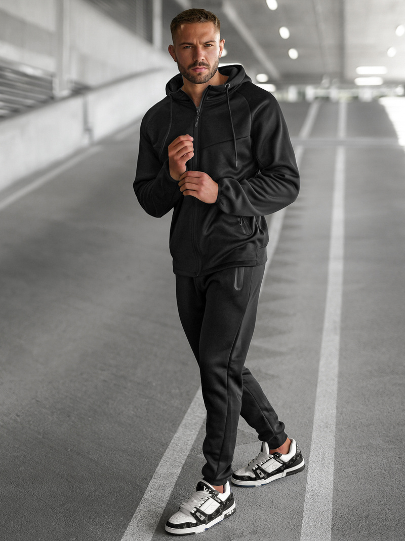 Compleu sport bărbaţi negru OZONEE JS/8C1967/3