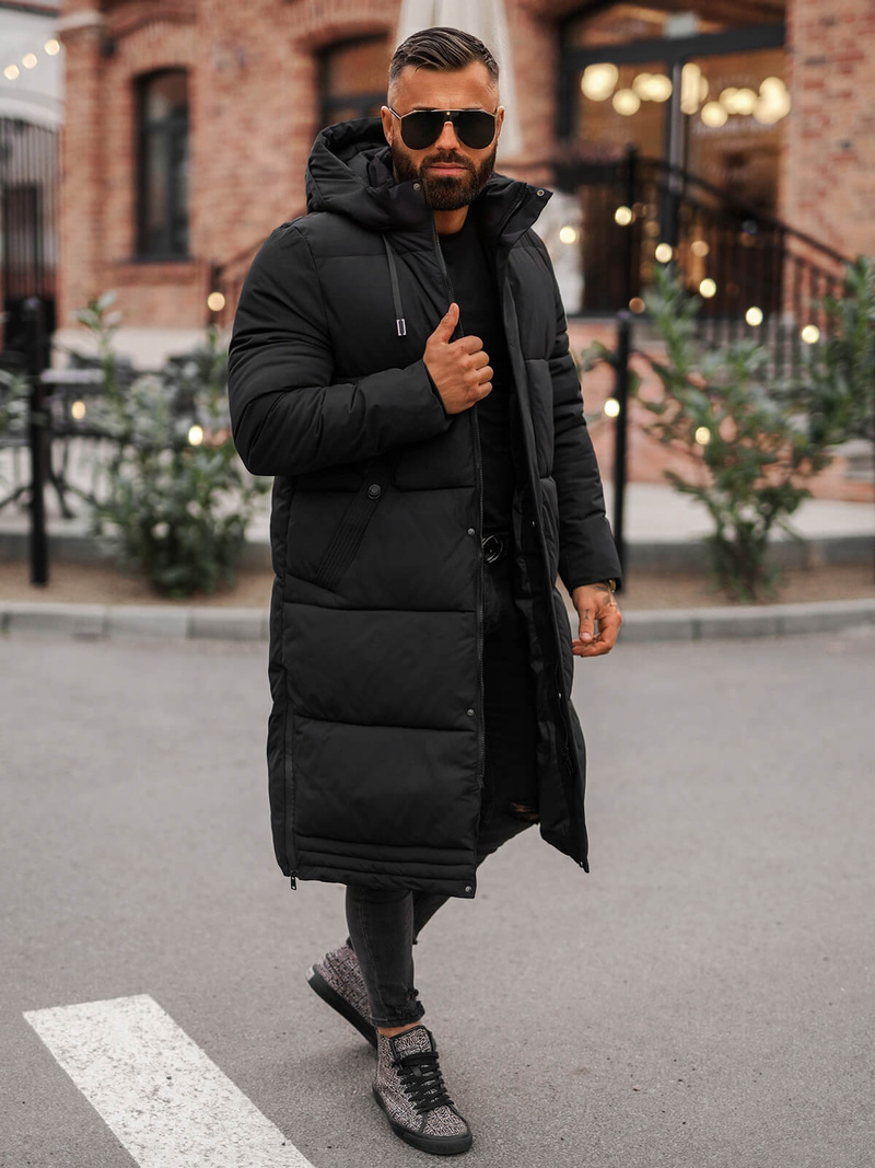 Geacă de iarnă bărbați neagră OZONEE JS/19M1290/392