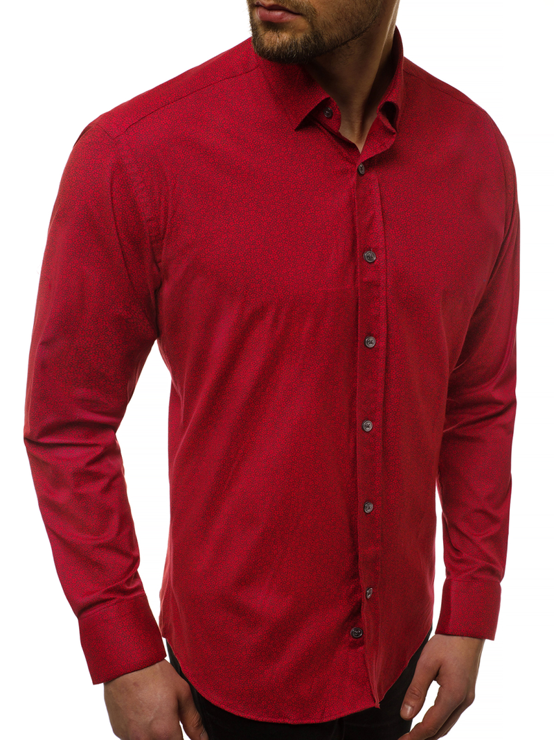 Cămașă bărbați roșie OZONEE B/K59