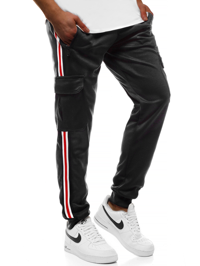 Pantaloni de trening bărbaţi negri OZONEE JS/JZ11009