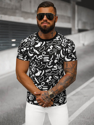 Tricou bărbați negri OZONEE JS/8T1205/3