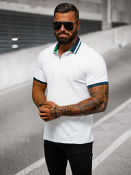 Tricou polo bărbați albă OZONEE O/DA729