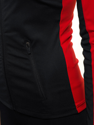 Hanorac femei neagră-roșu OZONEE JS/HD149/5