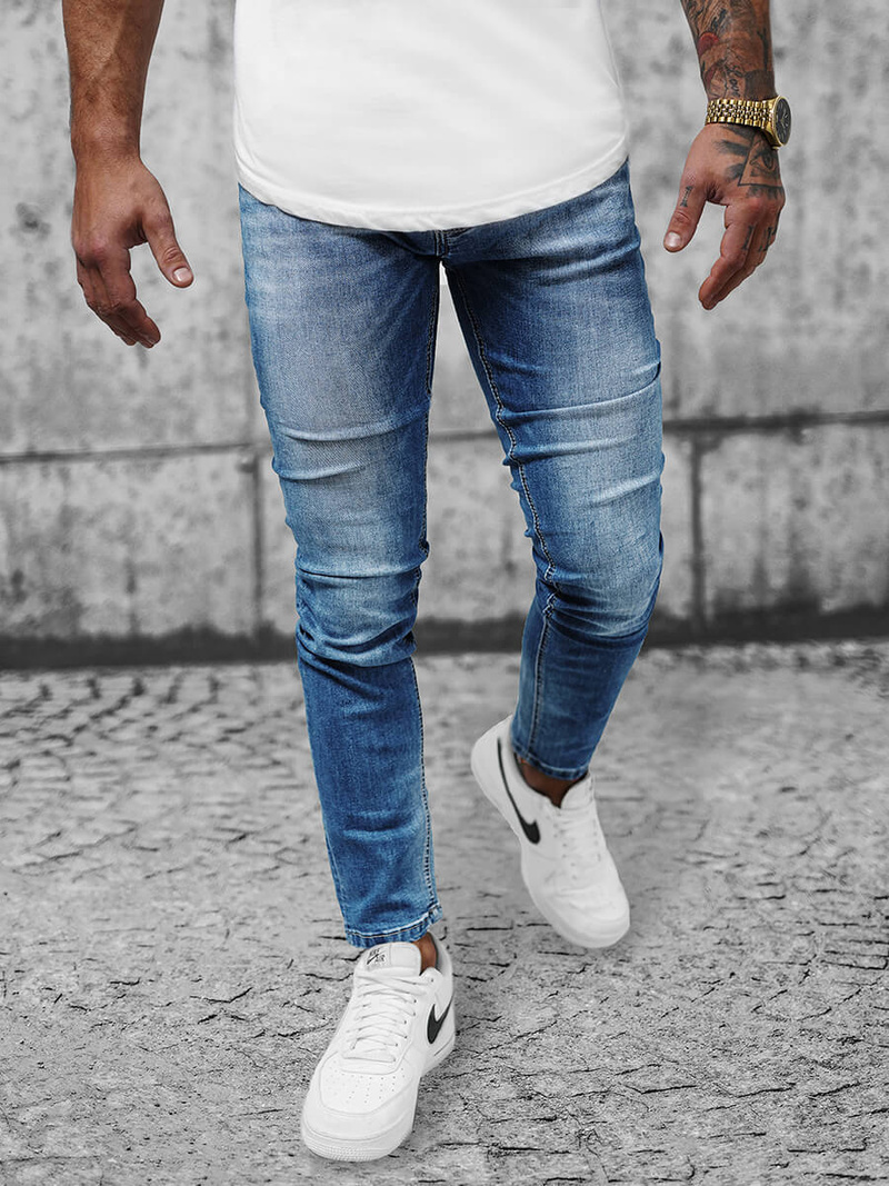 Blugi bărbaţi albaștri deschis OZONEE NB/MP0021BCZ