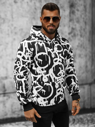 Hanorac bărbați negru-alb OZONEE JS/8B1152/1