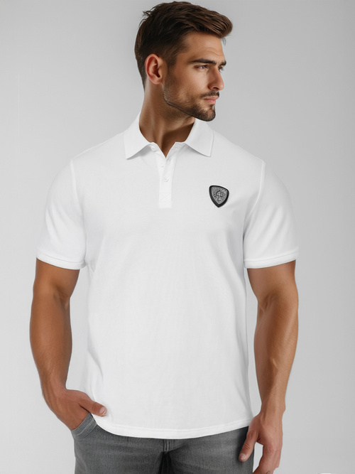 Tricou polo bărbați alb OZONEE NB/MT3121Z