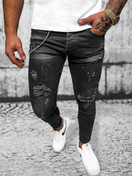 Blugi Bărbaţi negri OZONEE O/MB460