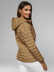 Geacă damă bej închis OZONEE JS/16M9103/84