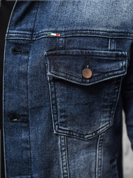 Jachetă de blugi bărbați albastră închis OZONEE NB/MJ523BS