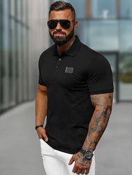 Tricou polo bărbați negru OZONEE NB/MT3018Z