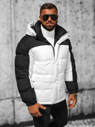 Geacă de bărbați alb-negru OZONEE JS/31M5008