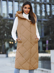 Vestă femei camel OZONEE JS/5M3165/84