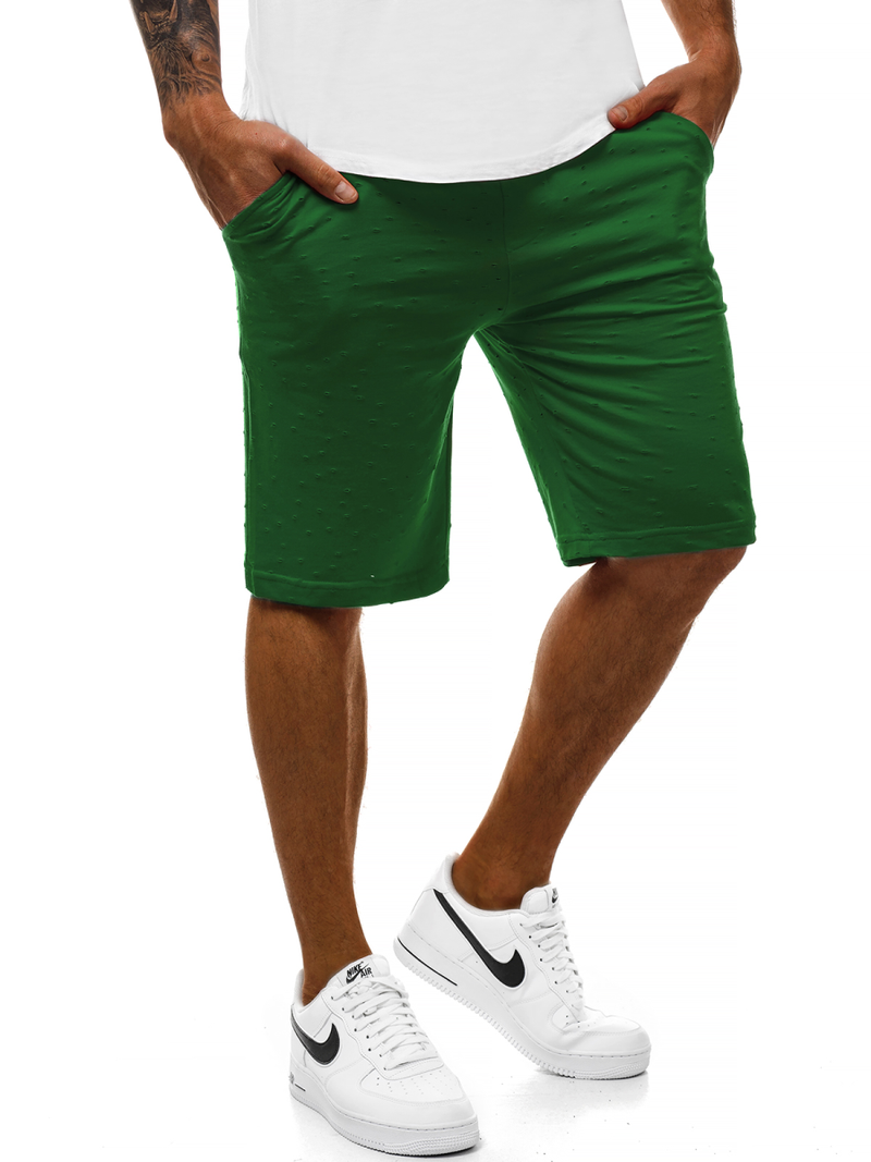 Pantaloni scurți sport bărbați verde OZONEE MAD/2923