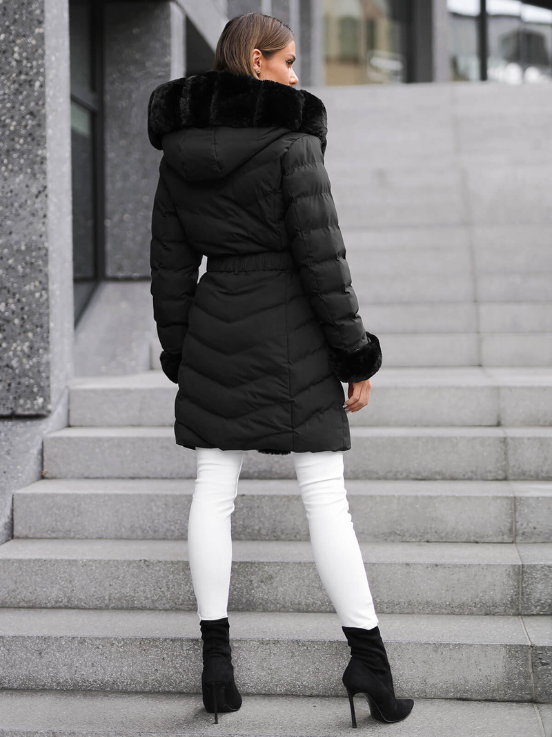 Geacă de femei neagra OZONEE JS/5M3156/392