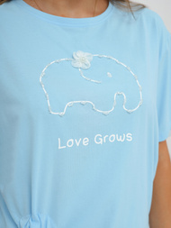 Tricou femei albastră deschis OZONEE JS/RJ77247