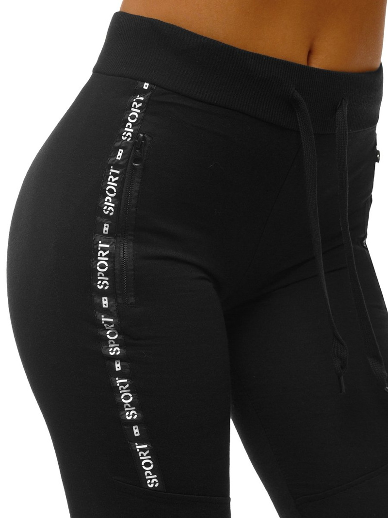 Pantaloni de training femei negri OZONEE O/82055