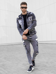 Blugi bărbaţi antracit OZONEE O/B6006