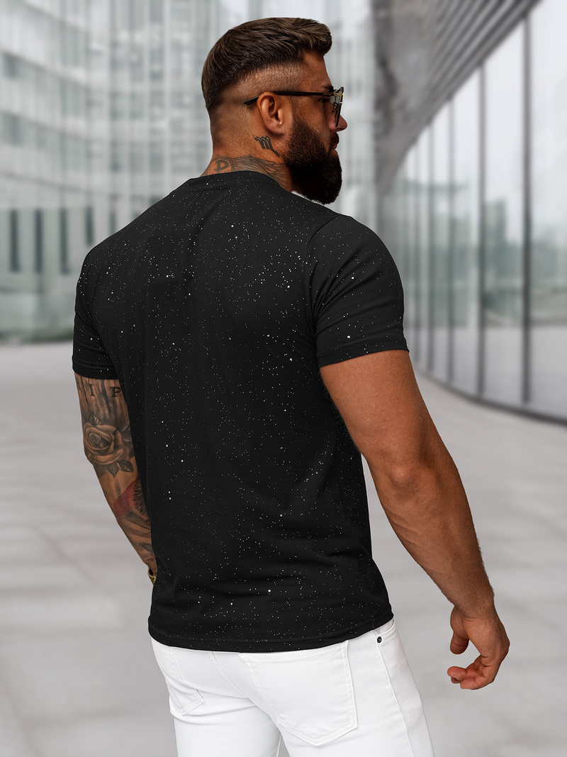 Tricou bărbați negru OZONEE O/QQ1389