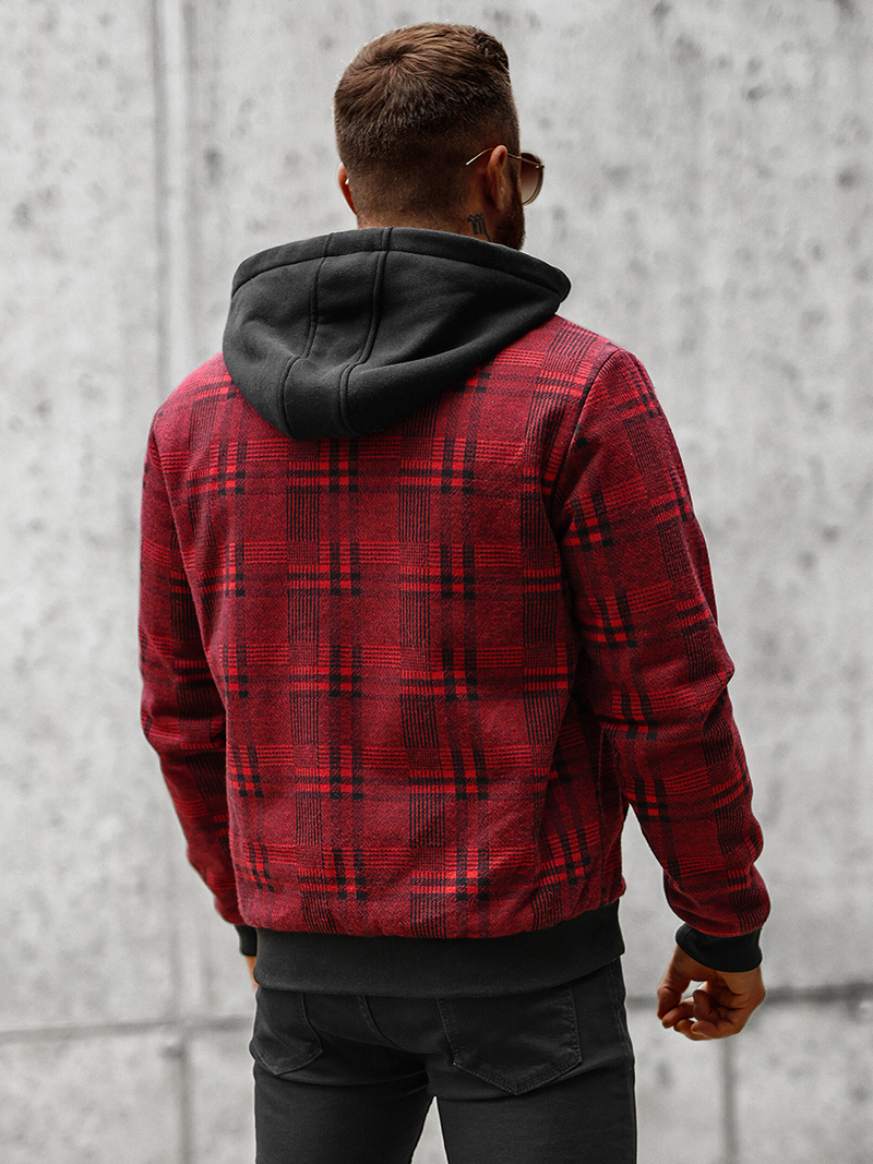 Jachetă bărbați roșie OZONEE O/3A58