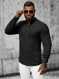 Cămașă bărbați neagră OZONEE O/V41