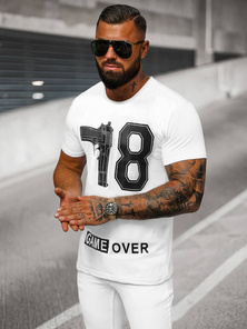 Tricou bărbați alb OZONEE O/T123/1Z