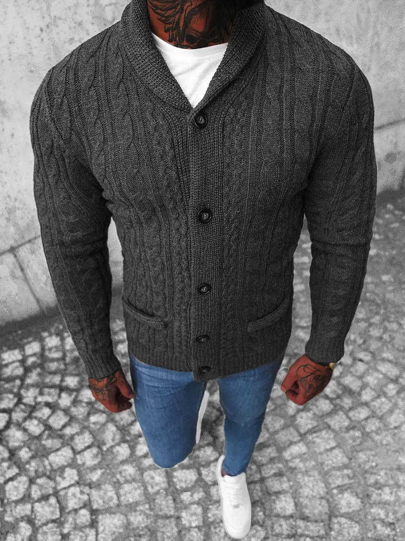 Pulover bărbați antracit OZONEE NB/MM6017/3