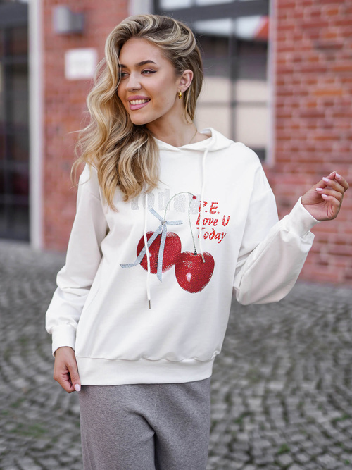 Hanorac damă alb OZONEE JS/8B856/1