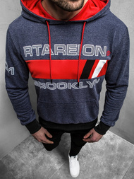 Hanorac cu glugă bărbați albastru marin OZONEE JS/DD20131Z