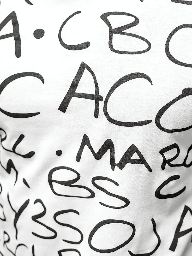 Tricou bărbați alb OZONEE JS/8T1213/1