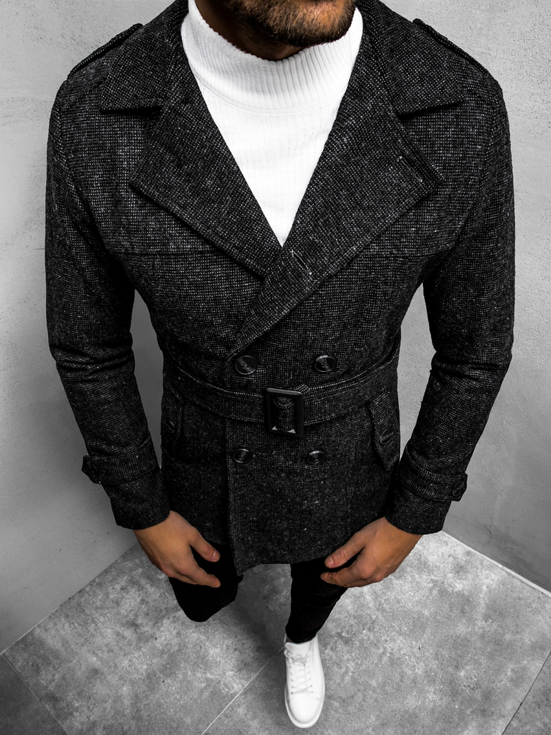 Palton bărbați grafit întunecat OZONEE O/5627