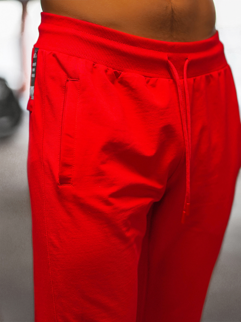 Pantaloni de trening bărbaţi rosii B/18203022Z