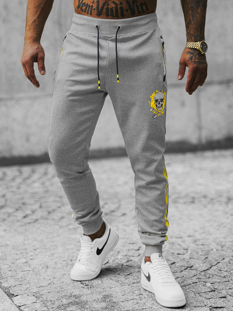 Pantaloni de trening bărbaţi gri OZONEE JS/K10237Z