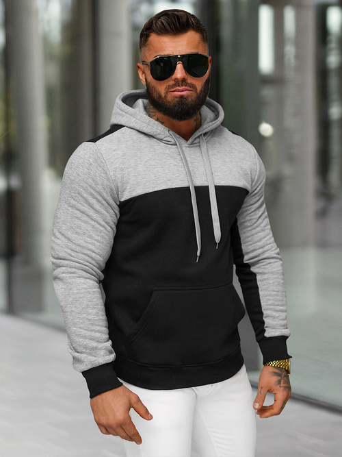 Hanorac bărbați negru OZONEE JS/8B1307/3