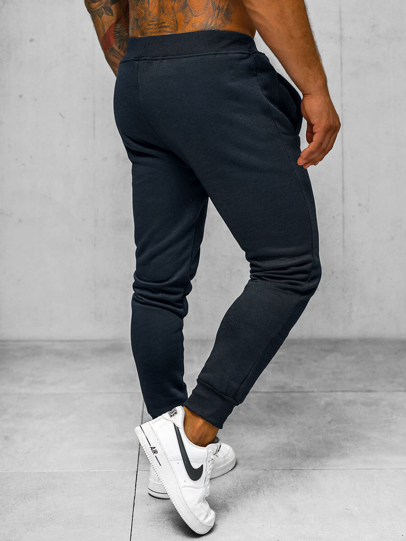 Pantaloni de trening bărbaţi albastru marin OZONEE JS/XW01Z