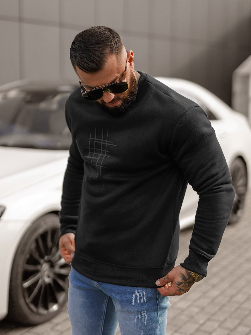 Hanorac bărbați negru OZONEE JS/8B1361/3