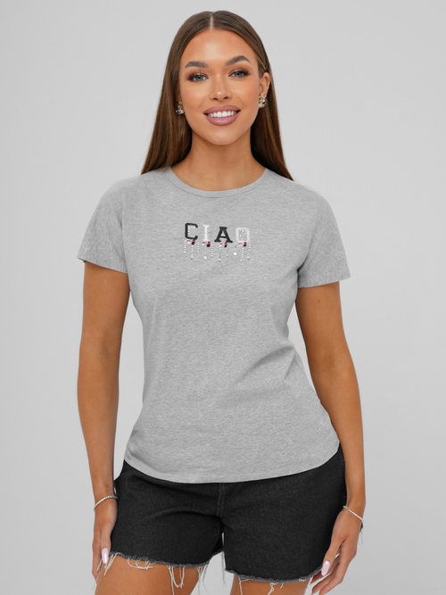 Tricou femei gri OZONEE JS/RJ77542
