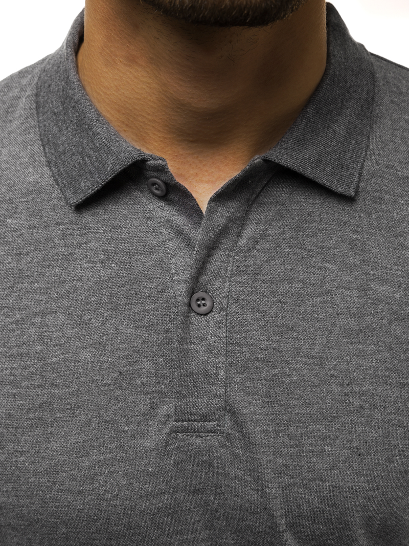 Tricou polo bărbați antracit OZONEE JS/GD01Z