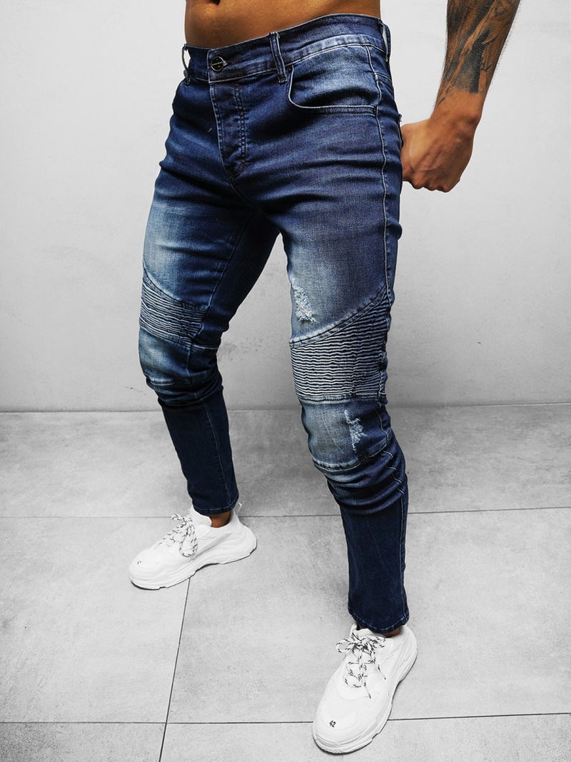 Blugi bărbaţi albaștri OZONEE NB/MP0028B