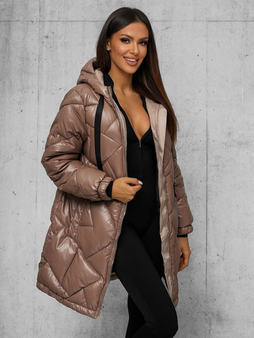Geacă de femei camel OZONEE JS/5M3189/84Z