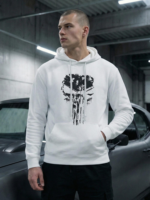 Hanorac bărbați alb OZONEE JS/65B3907/1Z